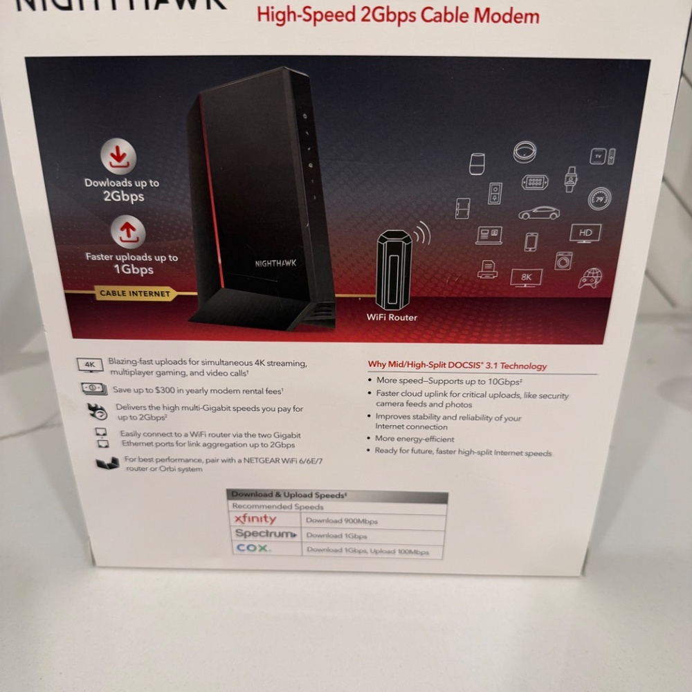 Netgear Nighthawk CM2500 High Speed Cable Modem - Picture 2 of 7